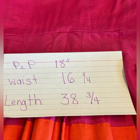 Talbot's Pink and Orange A Line Pleated
Striped Skirt Dress Size 12 - Picture 6 of 8